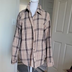 Plaid Button-Up Shirt